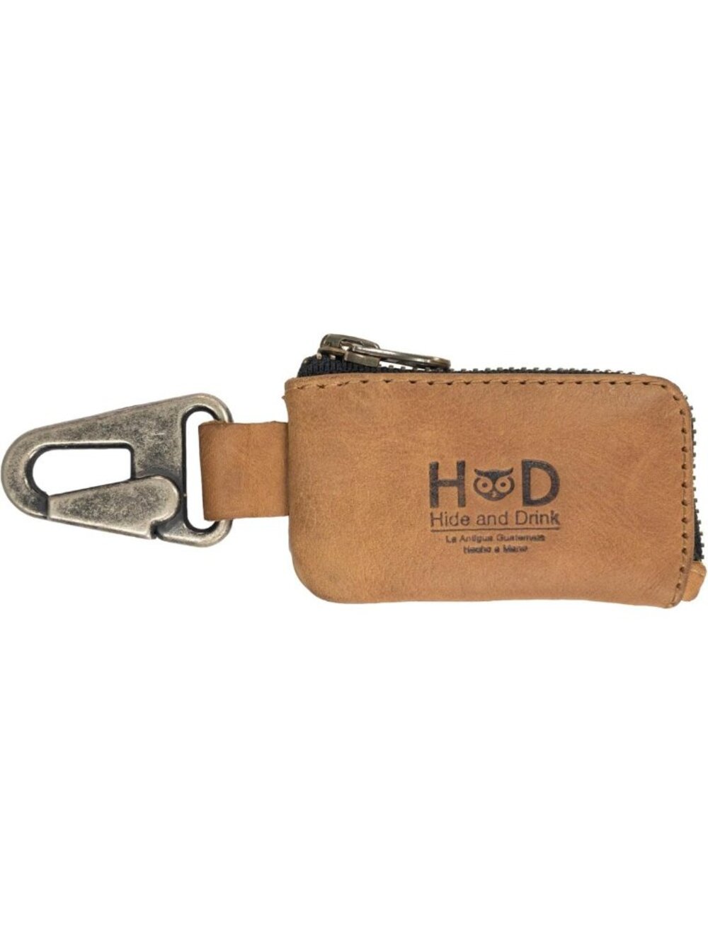 Rustic Leather Car Key Holder & Organizer for Headphones, Cables, Memory Cards
